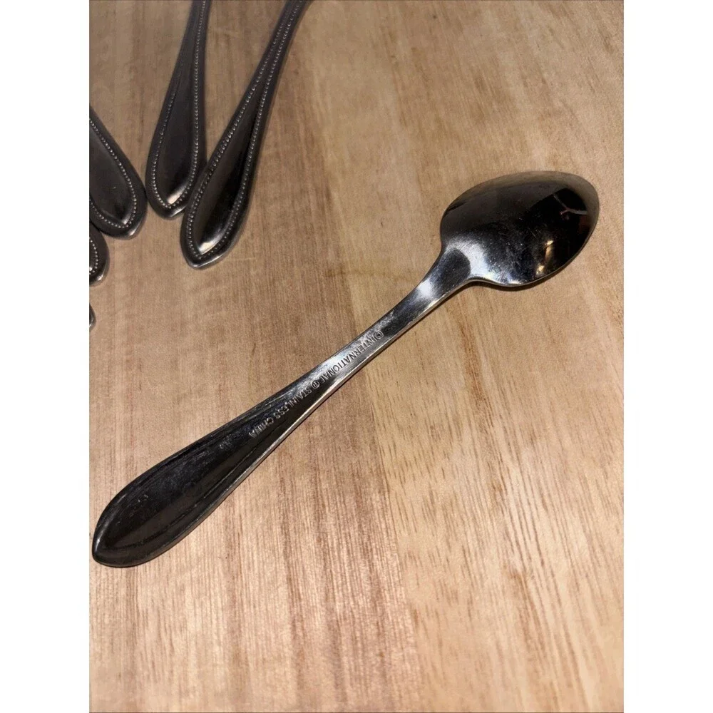 International Demitasse Coffee Espresso Spoons Set 6 Stainless Steel 5 Inches